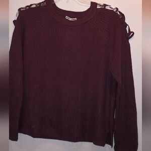 Cinnamon mortal fiber sweater extra large with open shoulders